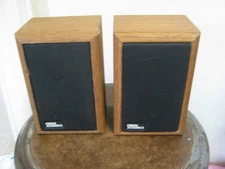 Design Acoustics  PS-3 System Satellite Bookshelf Satellite Speakers Oak vintag