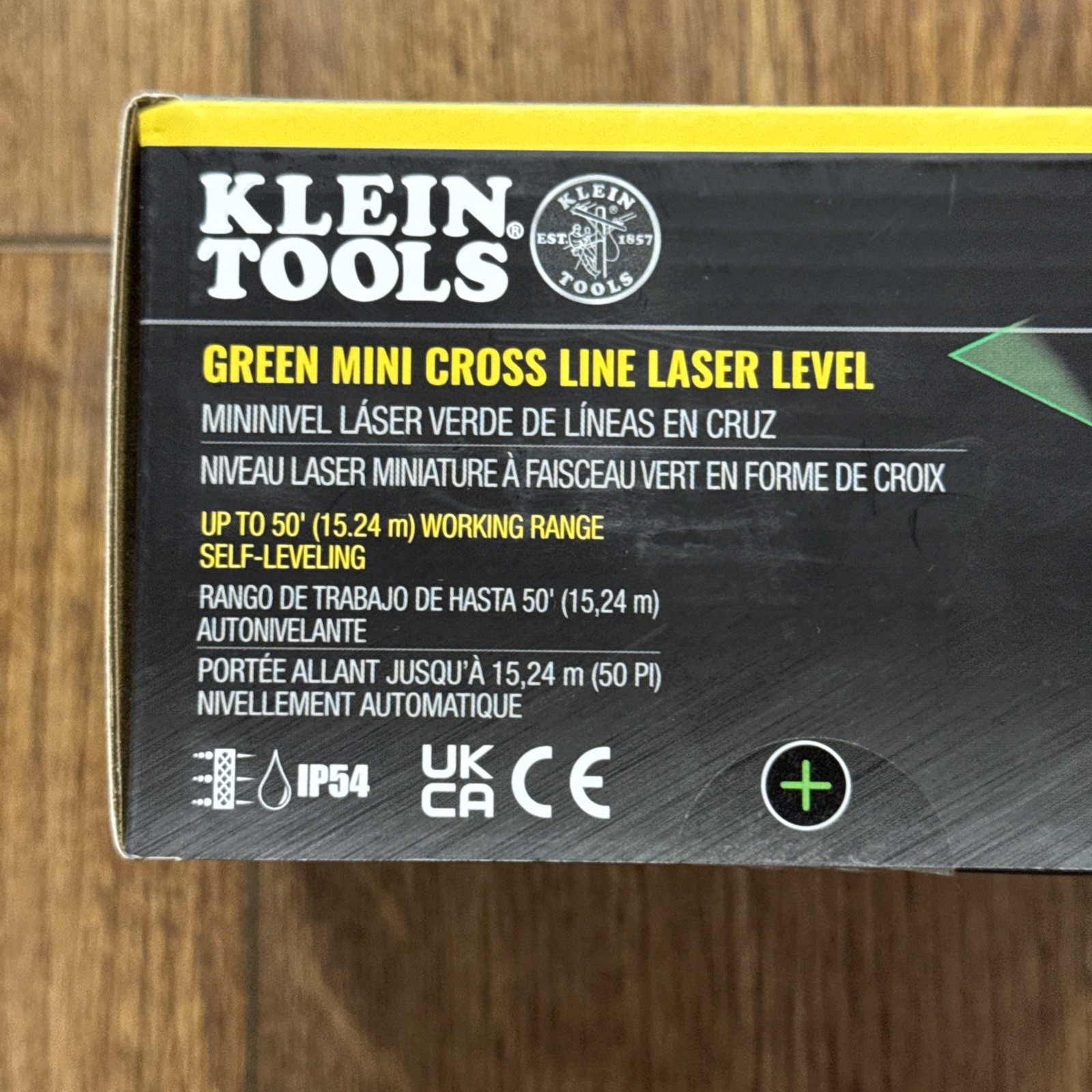 Klein Tools 93MCLG Green Mini Cross-Line Self-Leveling Laser Level, 50-Foot, NEW