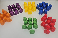 Lot Of 59 Plastic Colorful Counting Bears Teaching Tool Math H-1in