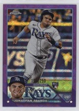 2023 Topps Chrome Logofractor Edition Purple Refractor /250 Jonathan Aranda 05ja