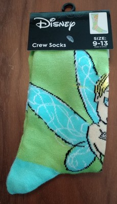 NIP Disney Tinker Bell Adult Crew Socks Faith, Trust, Pixie Dust! 