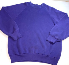 Vintage Fruit Of The Loom Blank Sweatshirt Men's Sz M Purple Crewneck Pullover