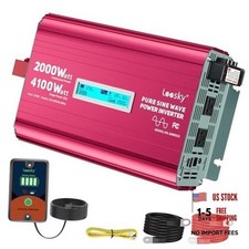 2000W Pure Sine Wave Power Inverter 12V to 120V for RV Off-Grid 4100W Peak
