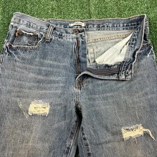 Vintage Flypaper Relaxed Baggy Straight Jeans Mens 35x30" Blue Denim Skater Y2K