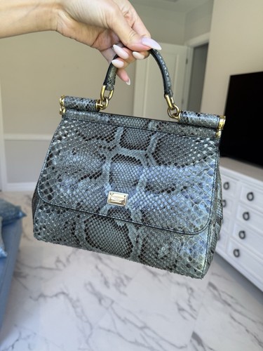 Dolce & Gabbana Sicily Python Bag - Picture 1 of 7