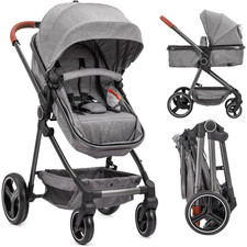 2-in-1 Baby Stroller W/ Bassinet Lightweight & Foldable for 0-3 Year, Multicolor
