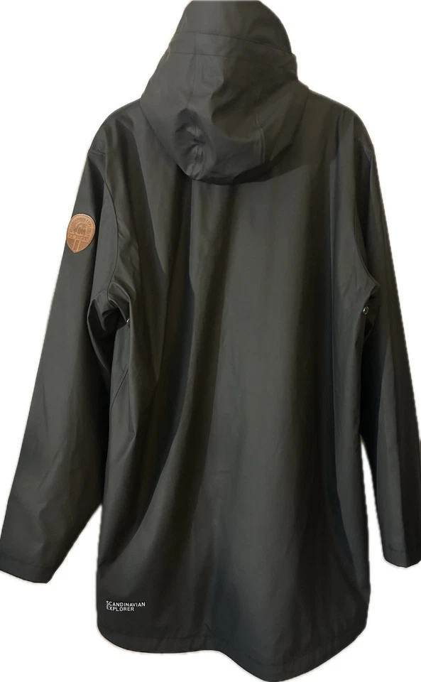 SCANDANAVIAN EXPLORER Raincoat Waterproof Black Jacket Parka Men Sz. XXL - Image 2 of 4