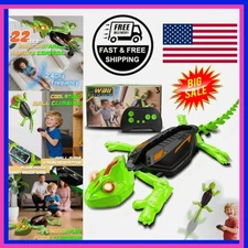 Rechargeable Wall Climbing Robot Gecko Toy | Remote Control Lizard with LED Eyes