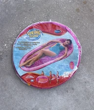 SwimWays Spring Float Original Pool Lounge Pink New