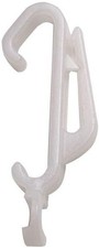 20 - White Speedy Streamline Track Gliders Hooks For All Types of Curtains