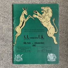 South Africa v British Lions 1962 First Test programme 