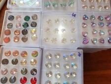 Restposten 74 Paar gemischte Farben GLAS Kris...