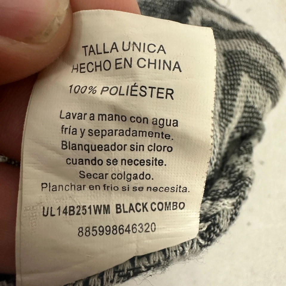 Bufanda Infinity con estampado Chevron talla única 100 % poliéster negra y gris Foto 4 de 4