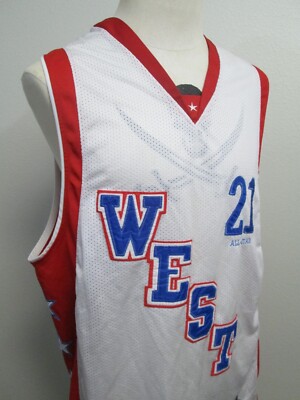 Vintage Spurs Tim Duncan Shirt Size 54 NBA 21 West All Star Jersey