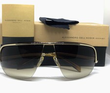 New True Vintage Alessandro Dell' Acqua Semi Rimless Oversized Sunglasses Italy