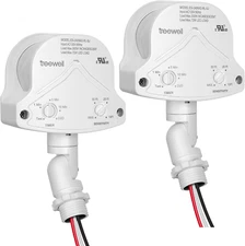 2 Pack 240-Degree Replacement Motion Detector, Adjustable Delay Time & Detection