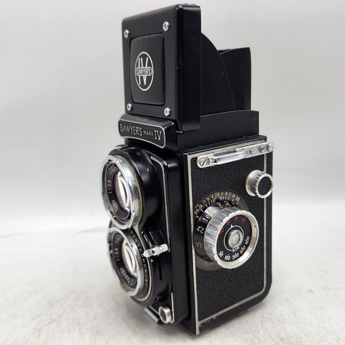 Vintage Sawyers Mark IV 4x4 TLR Camera (Primo Jr) w/ 6cm F2.8 Topcor/Toko Lens - Picture 5 of 10