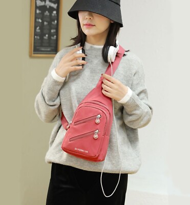 Cross body Shoulder Travel Daypack Sling Chest Bag Womens FREE POSTAGE  UK