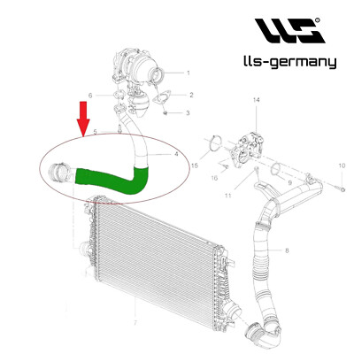 Turboschlauch Ladeluftschlauch für OPEL ASTRA J 2.0 CDTI 13386923  