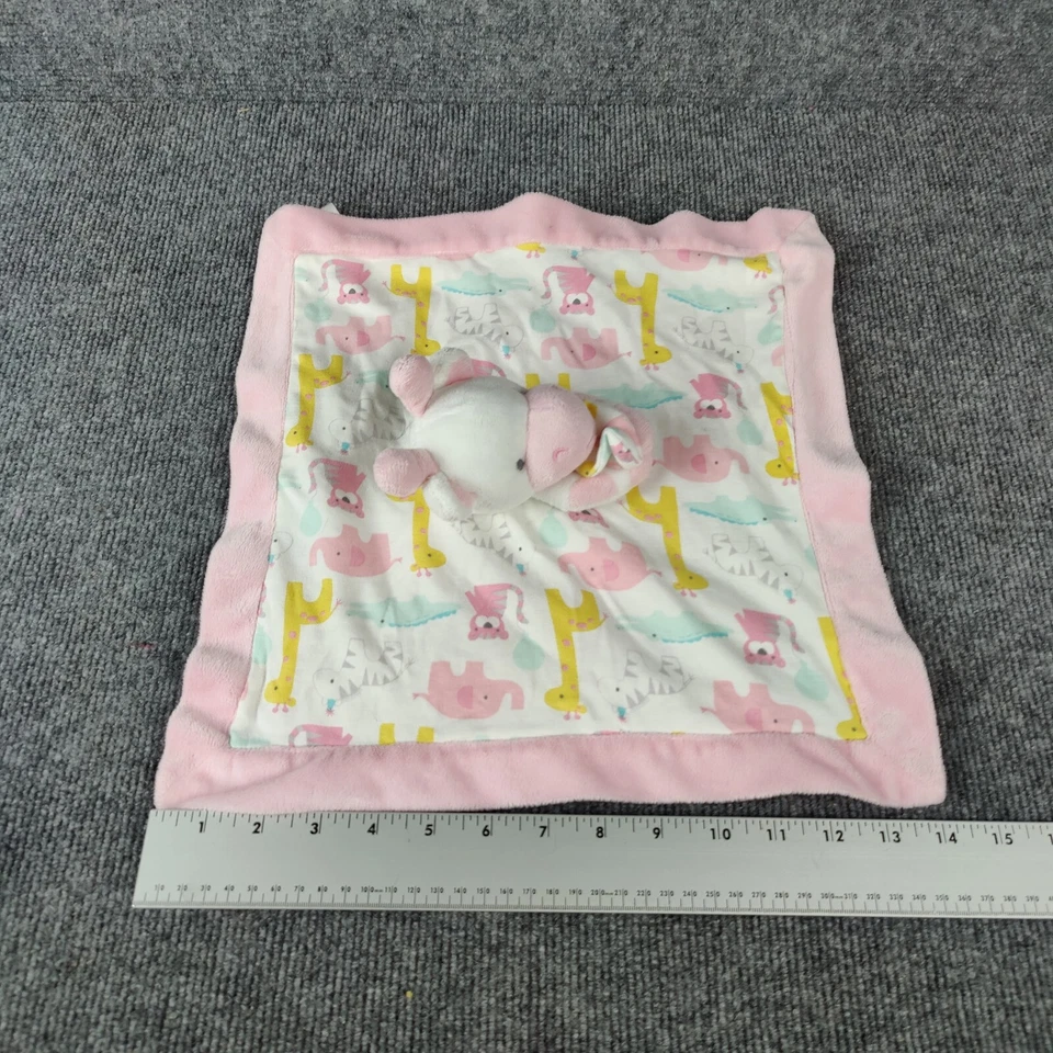 Gymboree Baby Security Blanket Lovey Pink White Giraffe Animal Design Pink Trim - Image 2 of 4