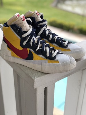 nike blazer sacai yellow