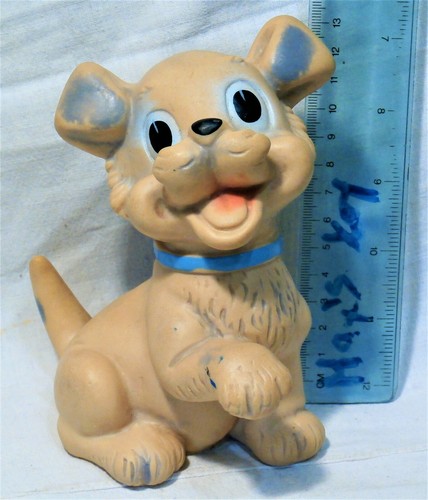 DOG LADY & THE TRAMP - SCAMP puppy RUBBER TOY DOLL WALT DISNEY BISERKA ART 303 - Picture 2 of 10