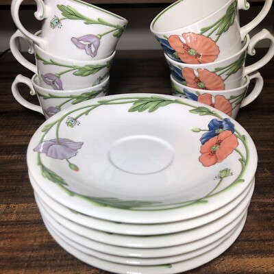 Villeroy & Boch Amapolo 花柄 ボウル 6枚セット Villeroy & Boch Amapolo 花柄 ボウル 6枚セット