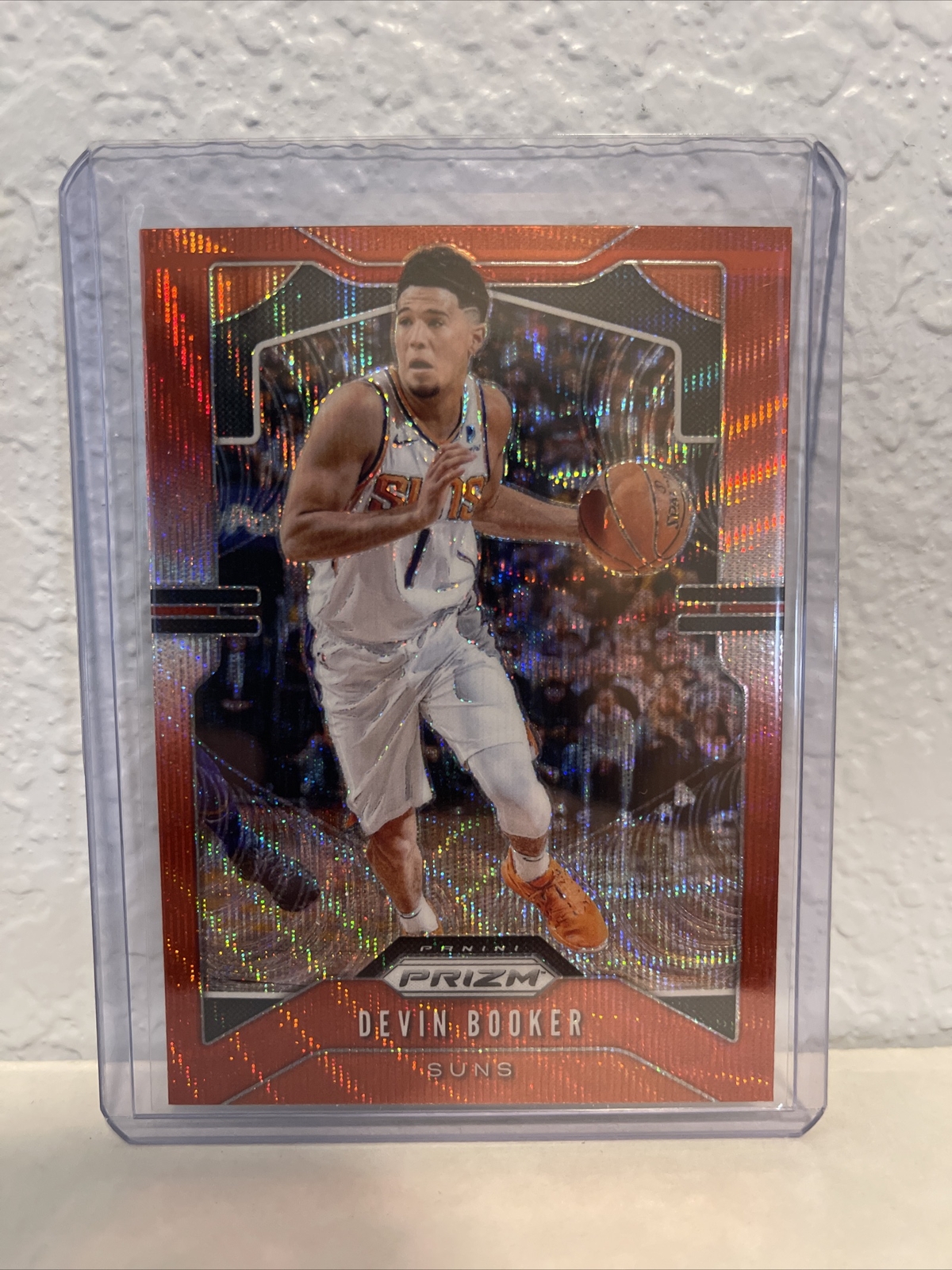 2019-20 Panini Prizm Prizms Ruby Wave #67 Devin Booker