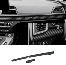 For Audi Q5 2018-2025 Carbon Fiber Central Console Instrument Strip Sticker Trim