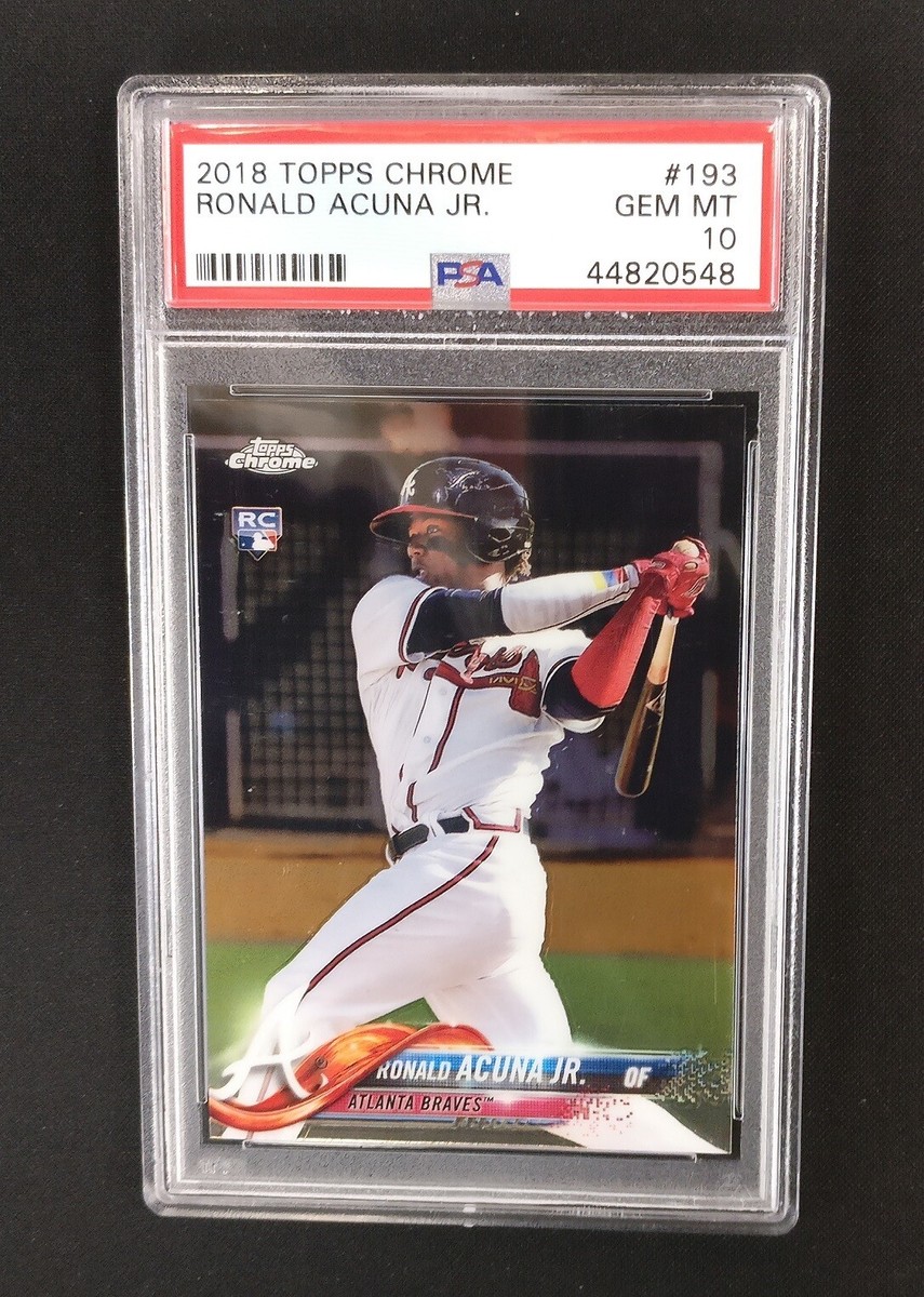 レア 2018 Topps Silver Pack RC ロナルド・アクーニャ 2018 Topps Chrome PSA 10 GEM MINT GRADED ROOKIE #193 Ronald
