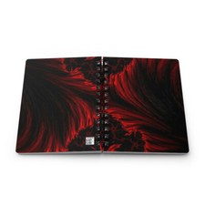 Colorful Red Vortex Spiral Bound Journal