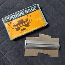 Vintage 5" Metal Contour Gage Original Box Made In Japan Gauge Mid Century