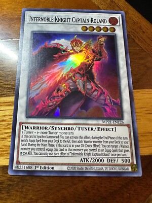 Infernoble Knight Captain Roland MP21-EN126 1st Edition Super Rare PL ...