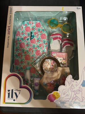 Disney ILY 4ever Ariel AG Accessory Pack for 18'' Doll Shoes Surf Board Bag