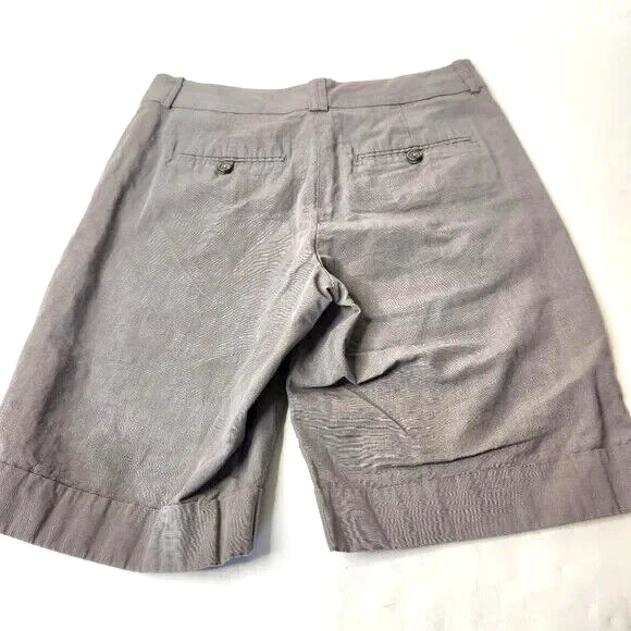 Bermudas cortas Robert Rodriguez para mujer talla 4 mezcla de lino Foto 3 de 4