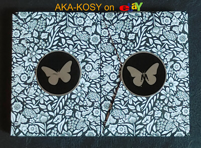 DECKS Limited Edition Black Silver Butterfly Playing Cards Marked  Unmarked