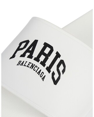 Balenciaga Cities Bicolor Pool Slide Sandals, 10, black & white Balenciaga | Shoes | Balenciaga Cities Bicolor Pool Slide  main image 2