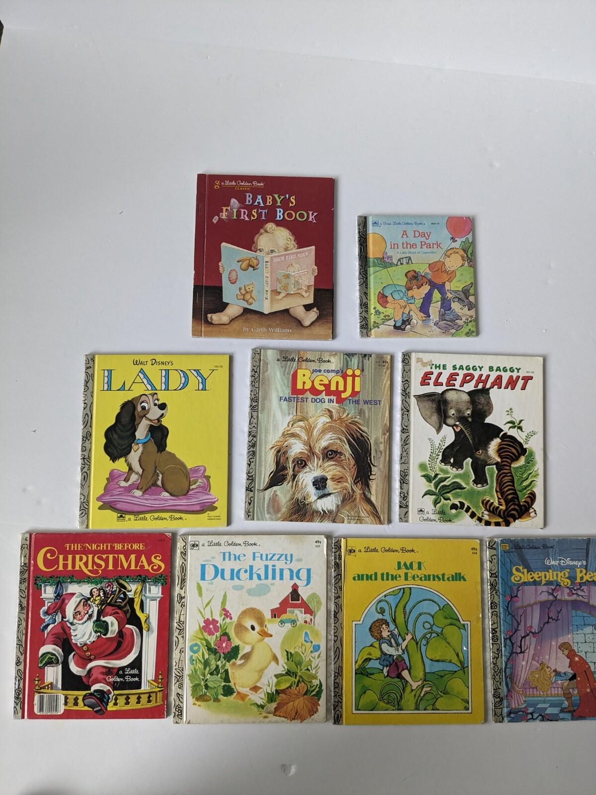 Little Golden Books Lot Of 9 Acceptable Condition Vintage Benji Various Ages