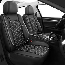 Prestige Black Grey PU Leather Front Car Seat Covers TOYOTA AYGO RAV4 AVENSIS