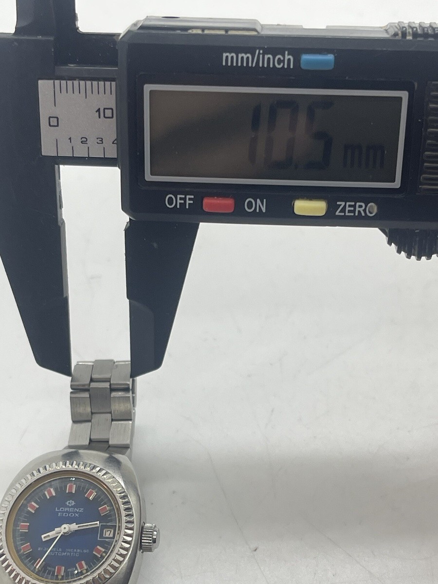 Lorenz Edox Watch 21 Jewel Incabloc Automatic Blue Face Date  display picture 2