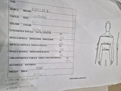 CONBIPEL giacca in vera pelle usato uomo man TG 52 verde scuro XYR522L - Foto 14 di 14
