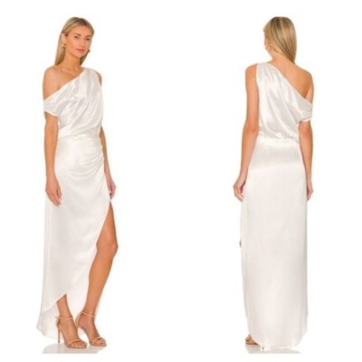 dinah white one-shoulder dress Nonchalant Label Dinah One Shoulder Dress in White