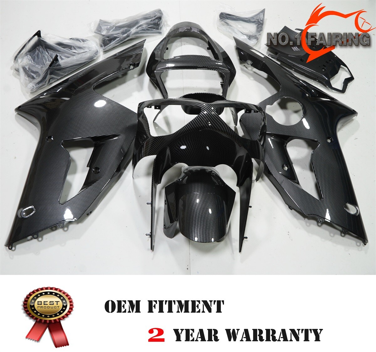 Carbon Fiber Black ABS Fairing Kit Fit For Kawasaki ZX6R 00 Carbon Fiber Black ABS Fairing Kit Fit For Kawasaki ZX6R 00
