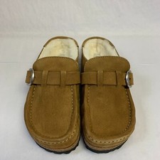 Birkenstock New w/ Box Buckley Shearling Tea Suede Leather Narrow Select Size