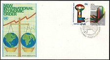 UN New York 1980 New International Economic Order FDC  - Block Of Four - MInt 4