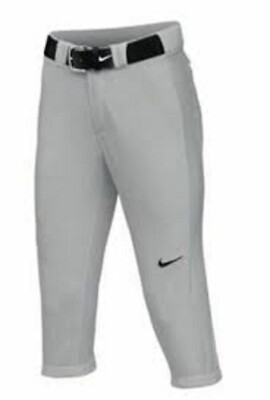 VGC Nike Vapor Pro 3/4 Dri Fit Softball Pants Grey Size Medium (8-10)
