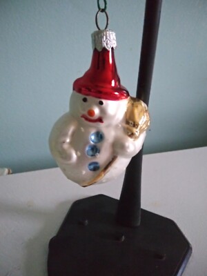 Old World Christmas Glass Snowman Ornament | eBay