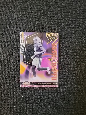 2023 Illusions Football Christian Watson Illusionists Pink 58/399 - SC7480