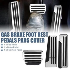 3pcs Gas Brake Foot Rest Pedals Pads Cover for Infiniti Q50 Q60 Q70 QX70 G25 G35