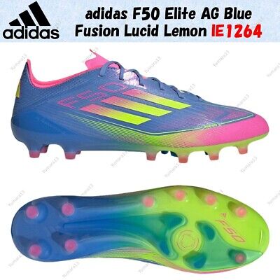 adidas F50 Elite AG Blue Fusion Lucid Lemon IE1264 Men's adidas F50 Elite AG Blue Fusion Lucid Lemon IE1264 Men's